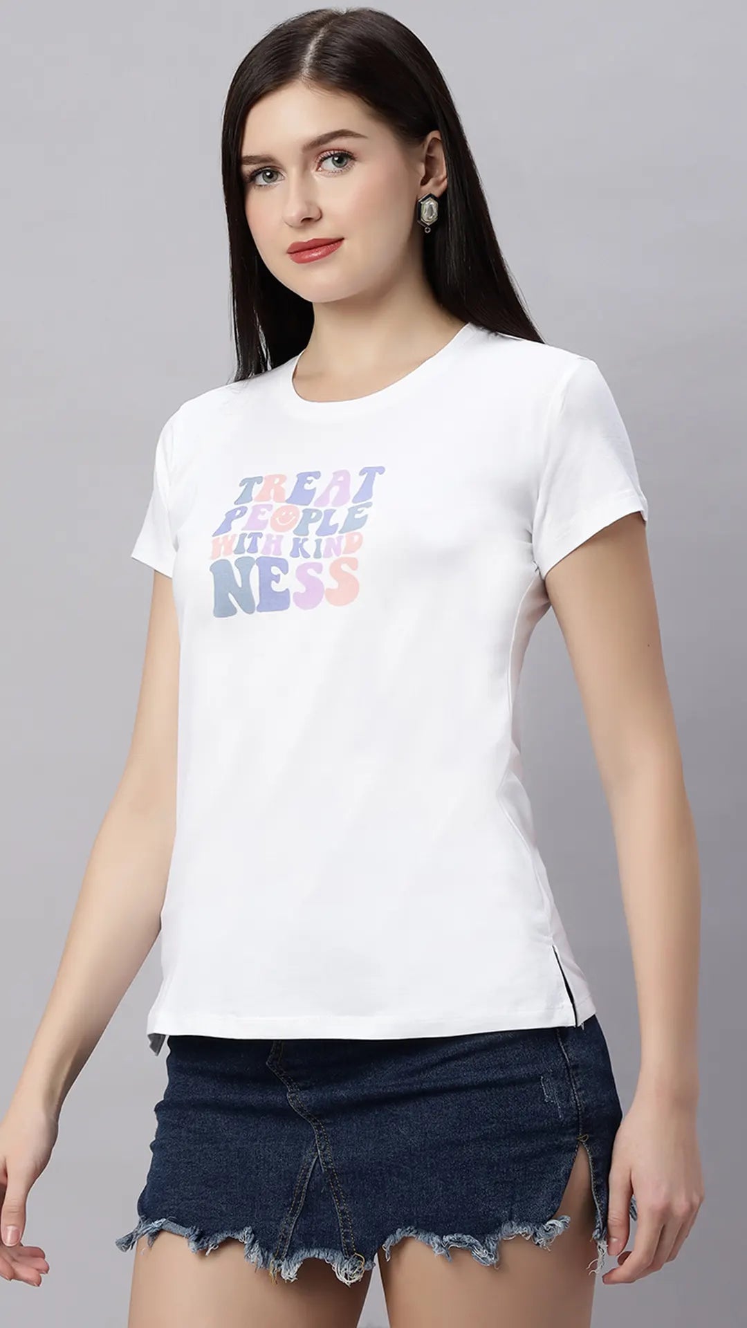 Lunica Women's Lounge Wear Seprate Top - White , Looper Lycra, Regular Fit, Ideal For Women's, Lounge Wear, Half Sleeve, Round Neck