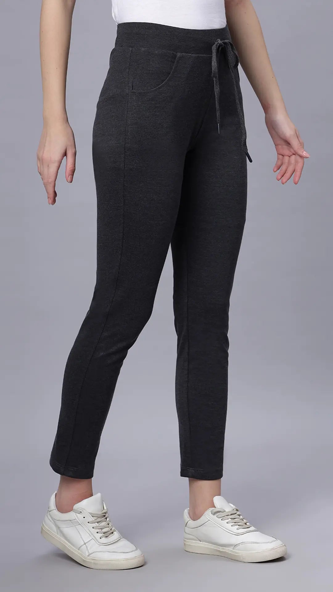 Lunica Women's Lounge Wear Seprate Bottom - Antra M., Sinker Fabric, Regular Fit, Full Length