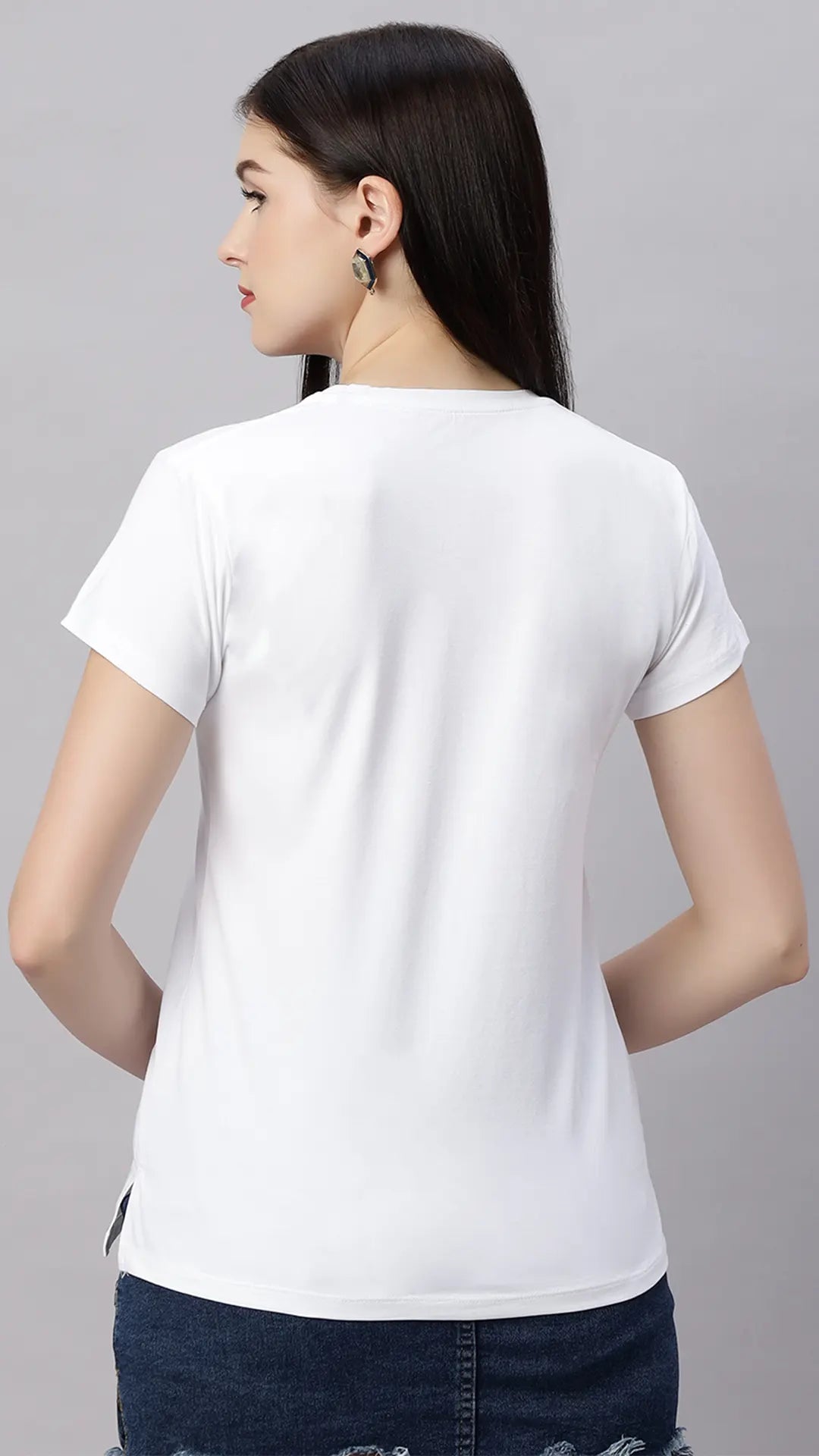 Lunica Women's Lounge Wear Seprate Top - White , Looper Lycra, Regular Fit, Ideal For Women's, Lounge Wear, Half Sleeve, Round Neck