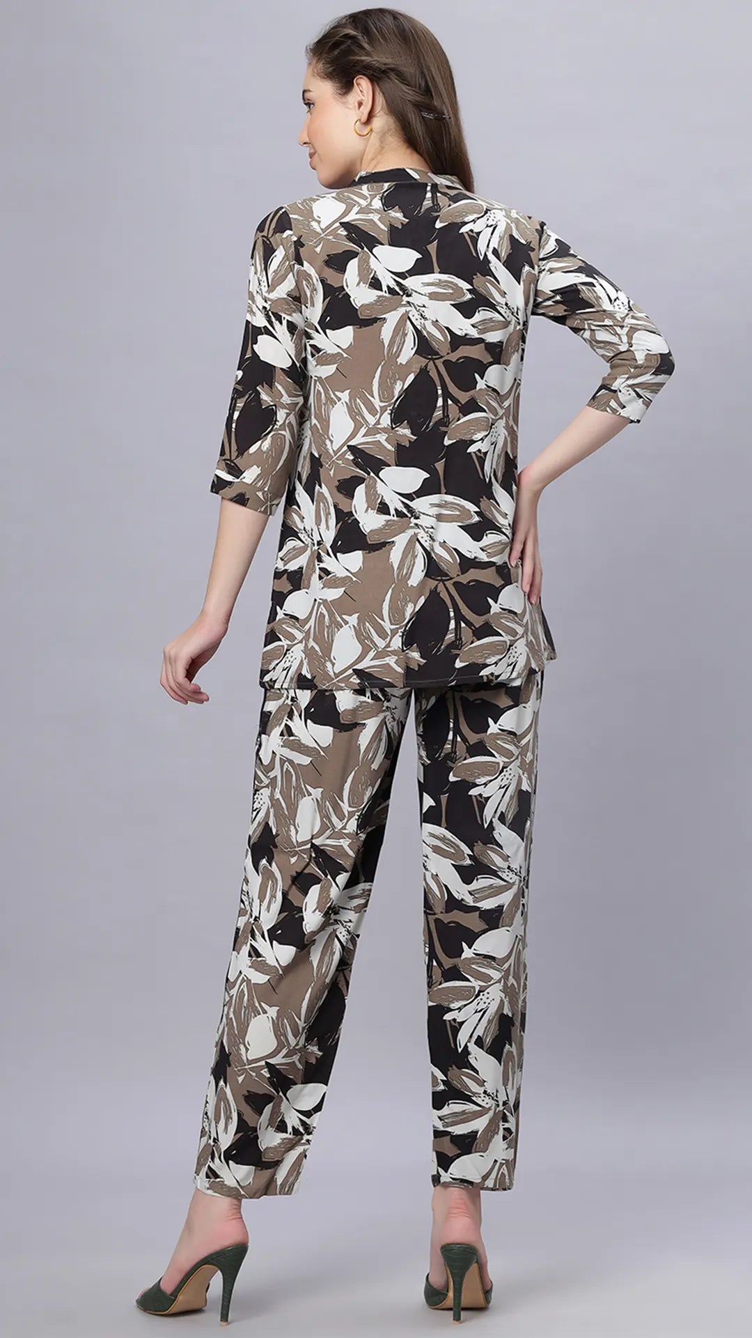 Sukanya Comfortable Women's Cotton Blend Half Sleeves Night Suit - Black and Navy Blue, Soft and Elegant Print Sleepwear