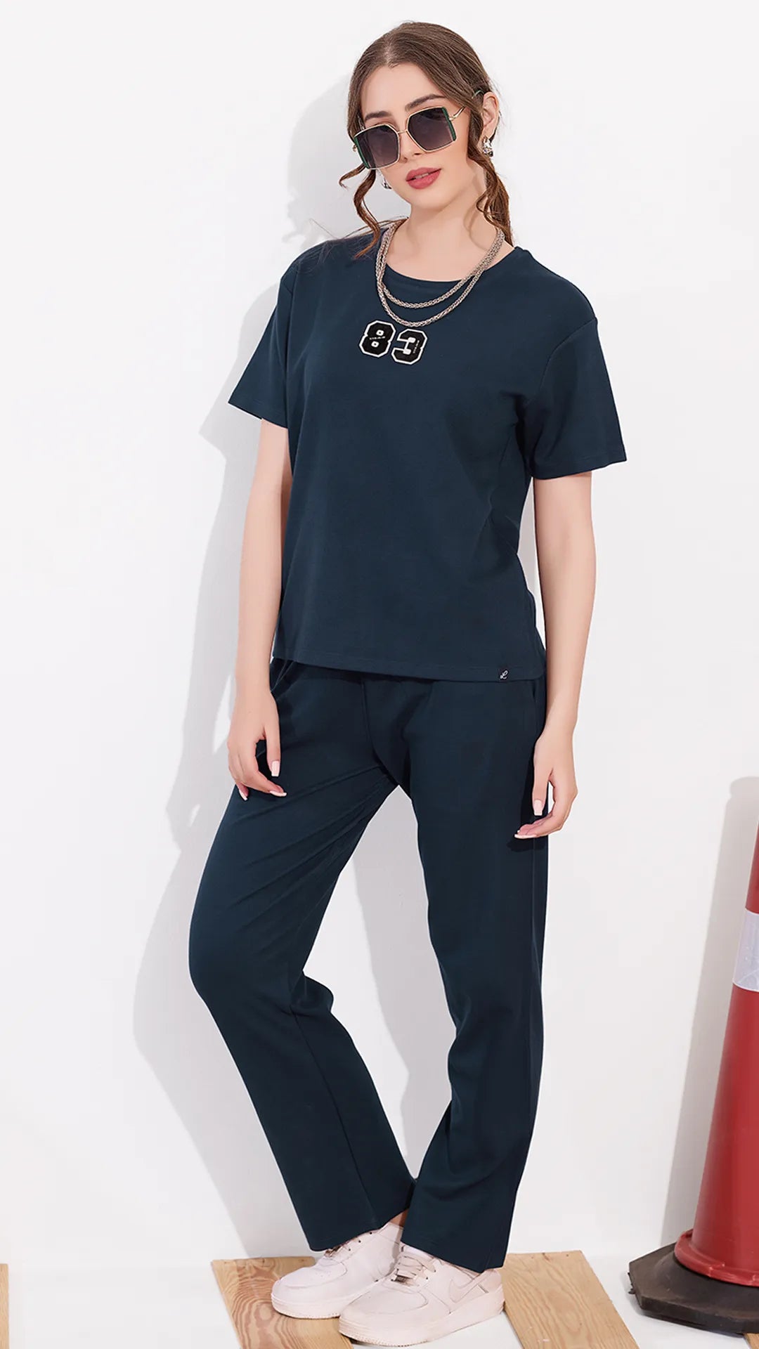 Peacock Printed Half Sleeves Round Neck