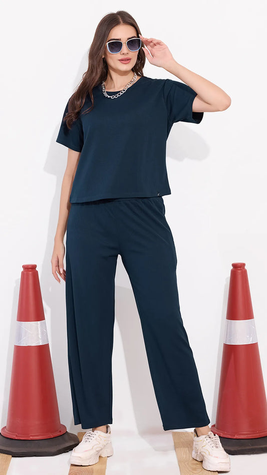 Peacock Printed Half Sleeves Round Neck