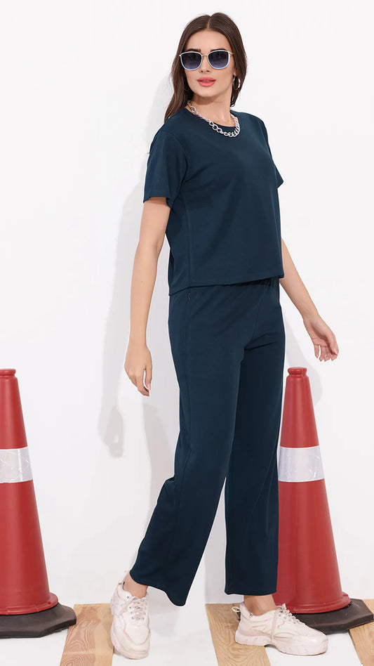 Peacock Printed Half Sleeves Round Neck