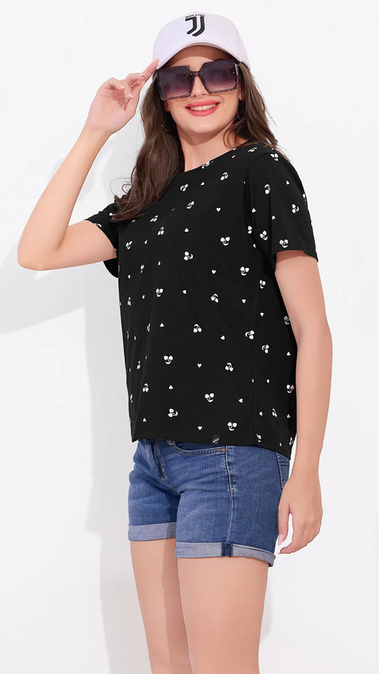 Women's, Lounge Wear, Half Sleeve, Round Neck