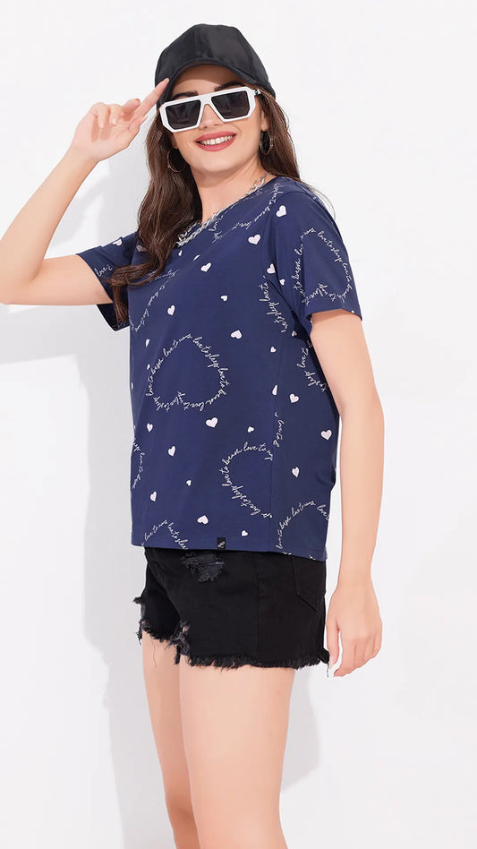 Lounge Wear, Half Sleeve, Round Neck