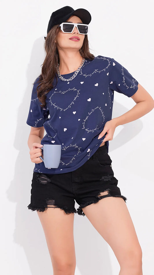 Lounge Wear, Half Sleeve, Round Neck