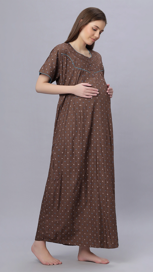 Sukanya Womens Printed Maternity Feeding Nighty