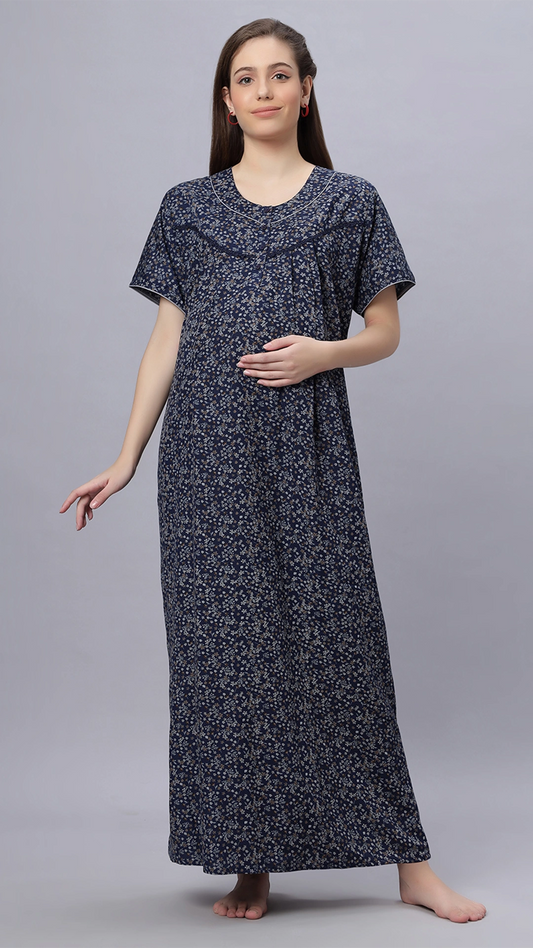 Sukanya Womens Printed Maternity Feeding Nighty