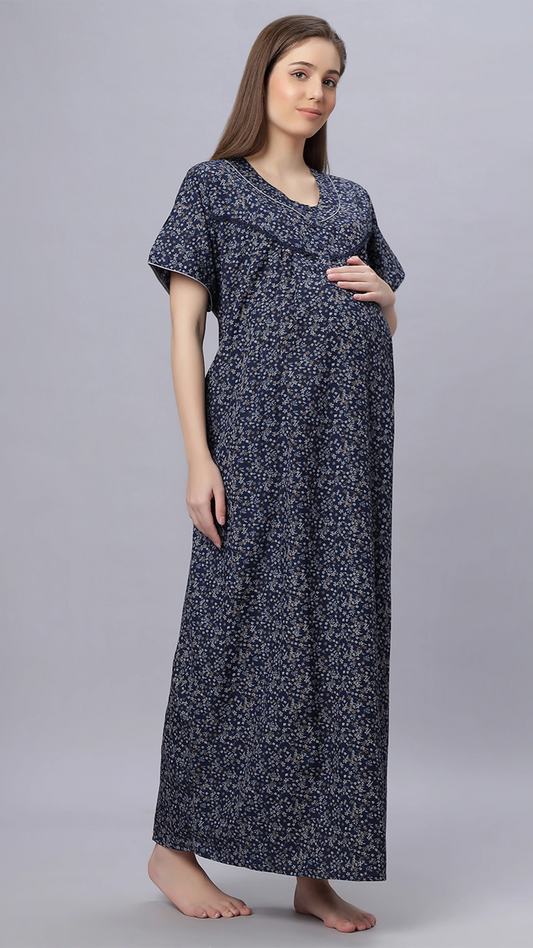 Sukanya Womens Printed Maternity Feeding Nighty