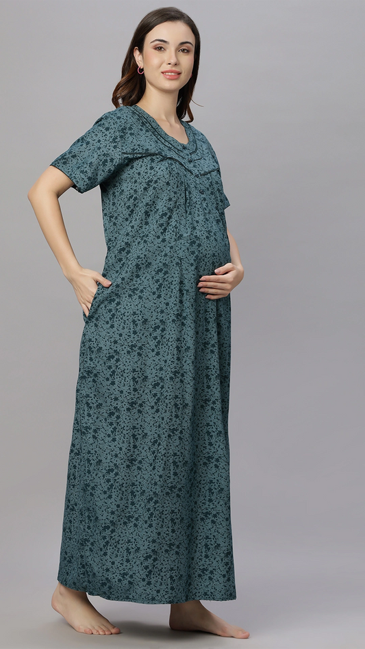 Sukanya Womens Printed Maternity Feeding Nighty