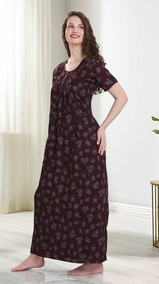 Sukanya Womens Printed Maternity Feeding Nighty