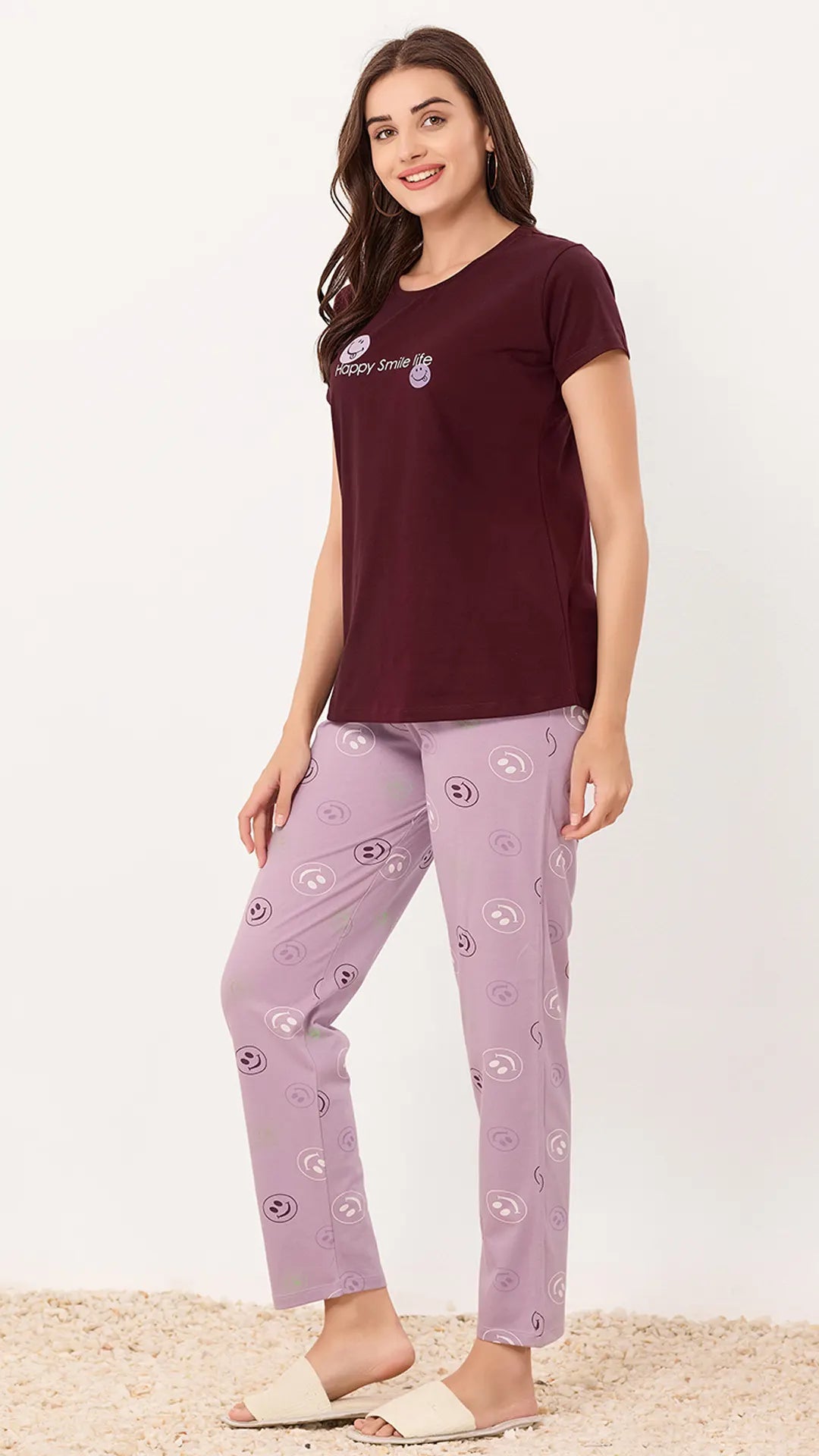 Brawon Printed Half Sleeves Round Neck