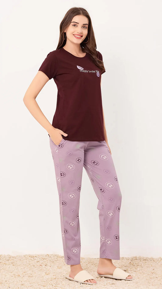 Brawon Printed Half Sleeves Round Neck