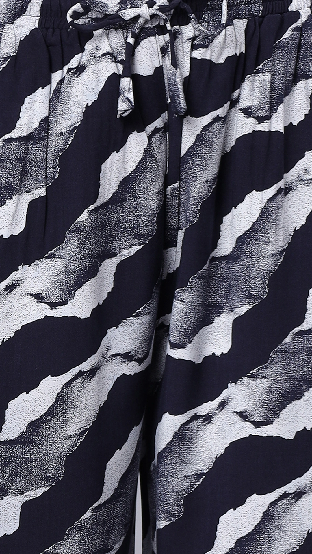 Sukanya Comfortable Women's Cotton Blend Half Sleeves Night Suit - Black & Navy Blue, Soft and Elegant Print Sleepwear