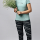 Sukanya Women's Printed Top & Pyjama Set, Regular Fit, Ideal For Lounge Wear, Sinker Fabric, Half Sleeve, Round Neck, Pista