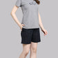Sukanya  Women's Printed Sinker Bermuda Set | Regular Fit Loungewear | Ideal for Women | Lounge Wear Nightdress Bermuda Set Sleepwear | M. Grey Printed Half Sleeves Round Neck