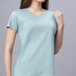 Lunica Women's  Lounge Wear  Seprate Top  - Green , Sinker Fabric, Regular Fit, Ideal For Women's, Lounge Wear, Half Sleeve, Round Neck