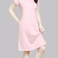 Sukanya  Women's Printed Lounge Wear Gown - Pink, Regular Fit, Ideal for Women's, Sinker Fabric, Half Sleeves, Round Neck