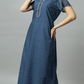 Sukanya Women's Embroidered Poly Cotton Lounge Wear Gown -  Regular Fit, Ideal For Women's, Lounge Wear, Half Sleeves, Round Neck