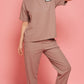 Lunica Women's Printed Sinker Nightsuit Set , Regular Fit Loungewear , Ideal for Women , Lounge Wear Nightdress Pyjama Set Sleepwear , Bidge Printed Half Sleeves Round Neck