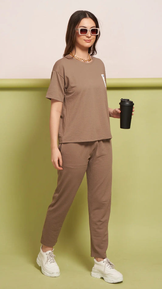 Lunica Women's Printed Sinker Nightsuit Set , Regular Fit Loungewear , Ideal for Women , Lounge Wear Nightdress Pyjama Set Sleepwear , Brawon Printed Half Sleeves Round Neck