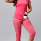 Sukanya Women's Printed Lounge wear Top & Capri Set - Pink, Sinker Fabric, Regular Fit, Ideal For Women's, Lounge Wear, Half Sleeve, Round Neck