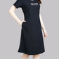 Sukanya  Women's Printed Lounge Wear Gown - Navy, Regular Fit, Ideal for Women's, Sinker Fabric, Half Sleeves, Round Neck
