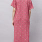 Sukanya Comfortable Women's Full Length Cotton Blend Half Sleeves Nighty, Soft and Elegant Print Sleepwear