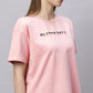 Lunica Women's  Lounge Wear  Seprate Top  - Pink , Looper Lycra, Regular Fit, Ideal For Women's, Lounge Wear, Half Sleeve, Round Neck