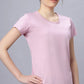 Sukanya Women's  Lounge Wear  Seprate Top  - Pink , Sinker Fabric, Regular Fit, Ideal For Women's, Lounge Wear, Half Sleeve, Round Neck