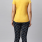 Sukanya Women's Printed Lounge Wear Top & Capri Set - Yellow, Regular Fit, Women's, Lounge Wear, Sinker Fabric, Printed Pattern, Half Sleeve, Round Neck