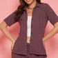 Lunica Women's Printed Sinker Nightsuit Set , Regular Fit Loungewear , Ideal for Women , Lounge Wear Nightdress Bermuda Set Sleepwear , Mauve Printed Half Sleeves Round Neck