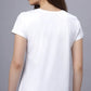 Lunica Women's  Lounge Wear  Seprate Top  - White , Sinker Fabric, Regular Fit, Ideal For Women's, Lounge Wear, Half Sleeve, Round Neck