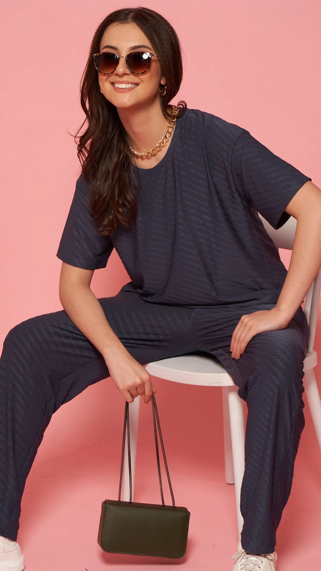 Lunica Women's Printed Sinker Nightsuit Set , Regular Fit Loungewear , Ideal for Women , Lounge Wear Nightdress Pyjama Set Sleepwear , Grey Printed Half Sleeves Round Neck