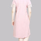 Sukanya  Women's Printed Lounge Wear Gown - Pink, Regular Fit, Ideal for Women's, Sinker Fabric, Half Sleeves, Round Neck
