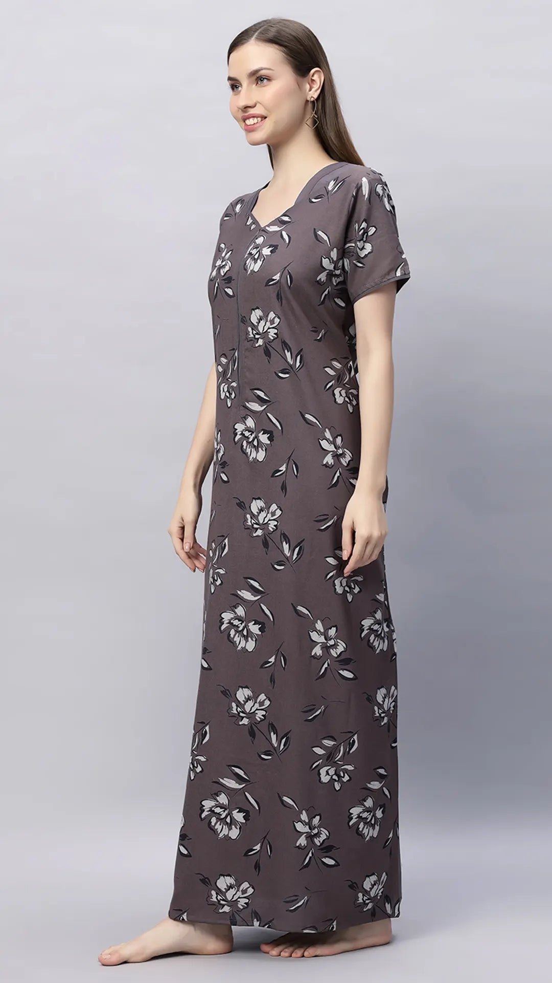 Sukanya Floral Printed Maxi Gown | Women's Stylish Lounge Wear