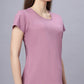 Lunica Women's  Lounge Wear  Seprate Top  - Pink , Sinker Fabric, Regular Fit, Ideal For Women's, Lounge Wear, Half Sleeve, Round Neck