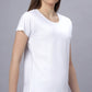 Lunica Women's  Lounge Wear  Seprate Top  - White , Sinker Fabric, Regular Fit, Ideal For Women's, Lounge Wear, Half Sleeve, Round Neck