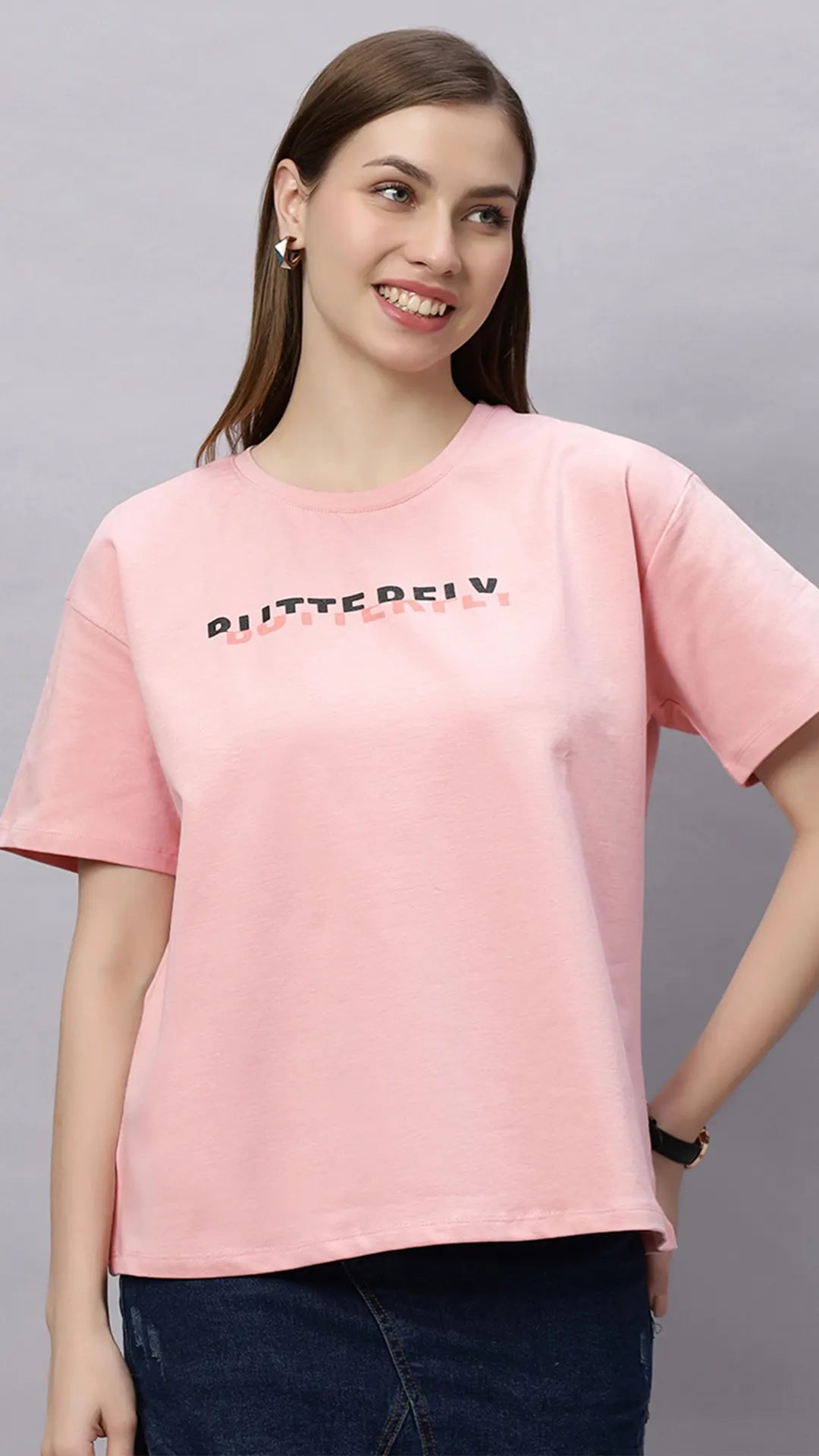 Lunica Women's  Lounge Wear  Seprate Top  - Pink , Looper Lycra, Regular Fit, Ideal For Women's, Lounge Wear, Half Sleeve, Round Neck