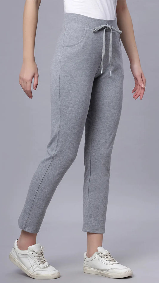 Lunica  Women's Lounge Wear  Seprate Bottom  - Grey M., Sinker Fabric, Regular Fit,  Full Length