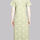 Sukanya  Women's Printed Sinker Nightsuit Set | Full Nighty Lounge Wear Nightdress Pyjama Set Sleepwear | Green  Printed Half Sleeves Round Neck