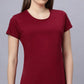 Lunica Women's  Lounge Wear  Seprate Top  - Maroon , Sinker Fabric, Regular Fit, Ideal For Women's, Lounge Wear, Half Sleeve, Round Neck
