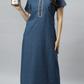 Sukanya Women's Embroidered Poly Cotton Lounge Wear Gown -  Regular Fit, Ideal For Women's, Lounge Wear, Half Sleeves, Round Neck