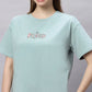 Lunica Women's  Lounge Wear  Seprate Top  - Pista , Looper Lycra, Regular Fit, Ideal For Women's, Lounge Wear, Half Sleeve, Round Neck