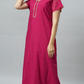 Sukanya Women's Embroidered Poly Cotton Lounge Wear Gown -  Regular Fit, Ideal For Women's, Lounge Wear, Half Sleeves, Round Neck