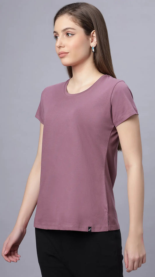 Lunica Women's  Lounge Wear  Seprate Top  - Pink , Sinker Fabric, Regular Fit, Ideal For Women's, Lounge Wear, Half Sleeve, Round Neck