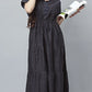 Sukanya Comfortable Women's Full Length Cotton Blend Half Sleeves Nighty, Blue, coffee & Wine, Soft and Elegant Print Sleepwear