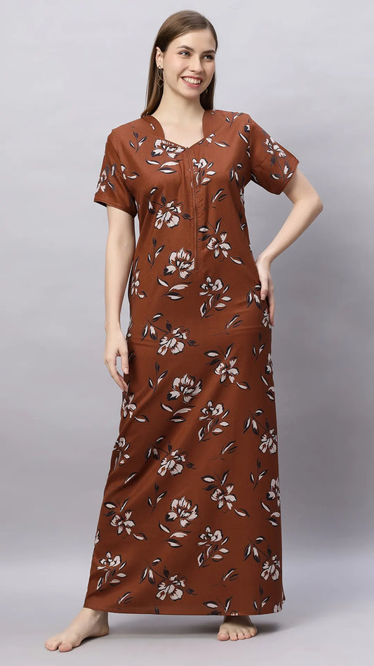Sukanya Floral Printed Maxi Gown | Women's Stylish Lounge Wear