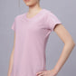 Sukanya Women's  Lounge Wear  Seprate Top  - Pink , Sinker Fabric, Regular Fit, Ideal For Women's, Lounge Wear, Half Sleeve, Round Neck