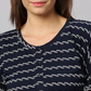 Sukanya Women's Printed Lounge Wear Gown, Regular Fit, Ideal for Women's, Sinker Fabric, Half Sleeves, Round Neck - Blue